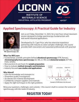 Flyer announcing IMS Industrial Affiliates Program webinar to be held on December 12, 2025